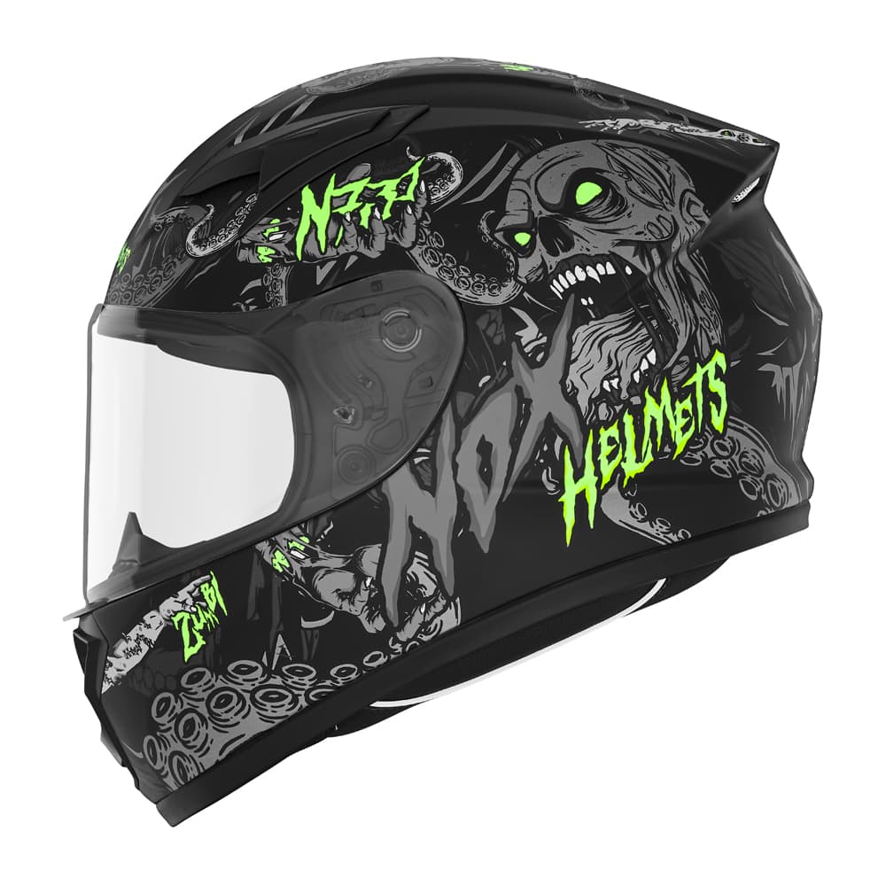 Casque Moto Enfant Intégral Nox N731 list: Noir / Jaune Fluo|Noir|Blanc|Rouge|Jaune|Multicolore