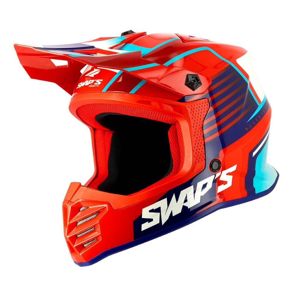 Casque Cross Enfant Swaps S886 Rock'it list: Rouge|Noir|Rouge|Bleu|Violet|Or