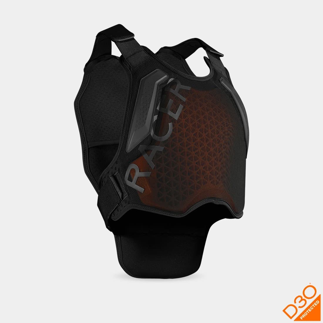 Gilet de Protection Racer Alpha Plastron Noir