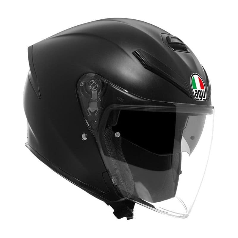 Casque AGV K5 Jet Evo Mono - Homologué ECE 22.06 list: Noir Mat|Noir|Blanc|Gris