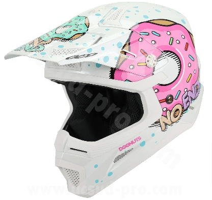 Casque Cross Noend Donuts pour enfant - Blanc list: Blanc|Blanc
