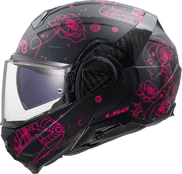 Casque LS2 Advant 2 Sophia list: Rose|Noir|Rose|Multicolore