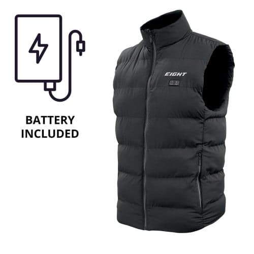 Gilet Chauffant Moto Eight Magma Ă petit prix Noir