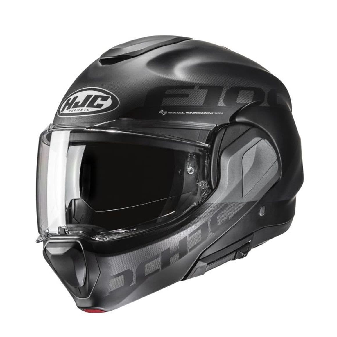 Casque HJC F100 Hetal list: Noir / Gris|Noir|Rouge