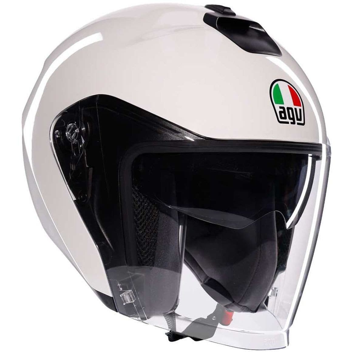 Casque Jet AGV Irides list: Blanc|Noir|Blanc|Gris|Rouge|Bleu