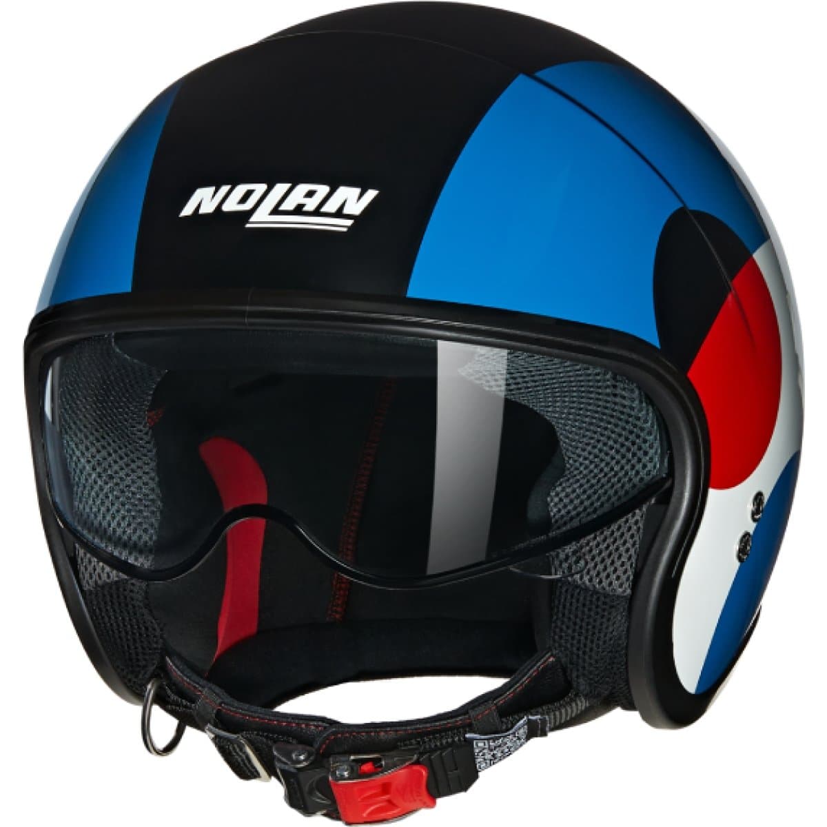 Casque Jet Nolan N21 Bicromo ECE 22-06 list: Bleu Blanc Rouge|Noir|Blanc|Rouge|Bleu|Multicolore