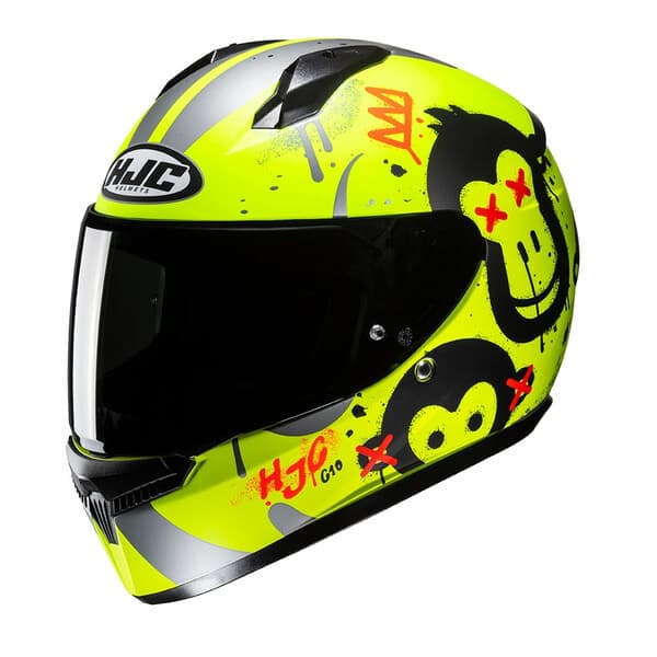 Casque Enfant HJC C10 Geti list: Noir / Jaune Fluo|Blanc|Jaune|Vert