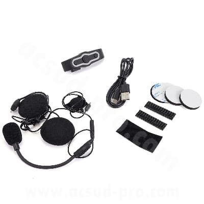 Kit Mains Libre Lektronis Universel, compatible avec tous les Casques Moto Noir