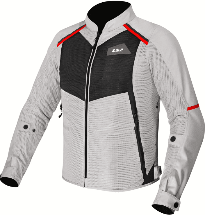 Veste LS2 Breeze été, 100% ventilée Rouge / Blanc