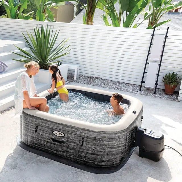 Spa Insufável INTEX PureSpa Ardoise – 6 Pessoas – 170 Bolhas – Wi-Fi – LED – Sal