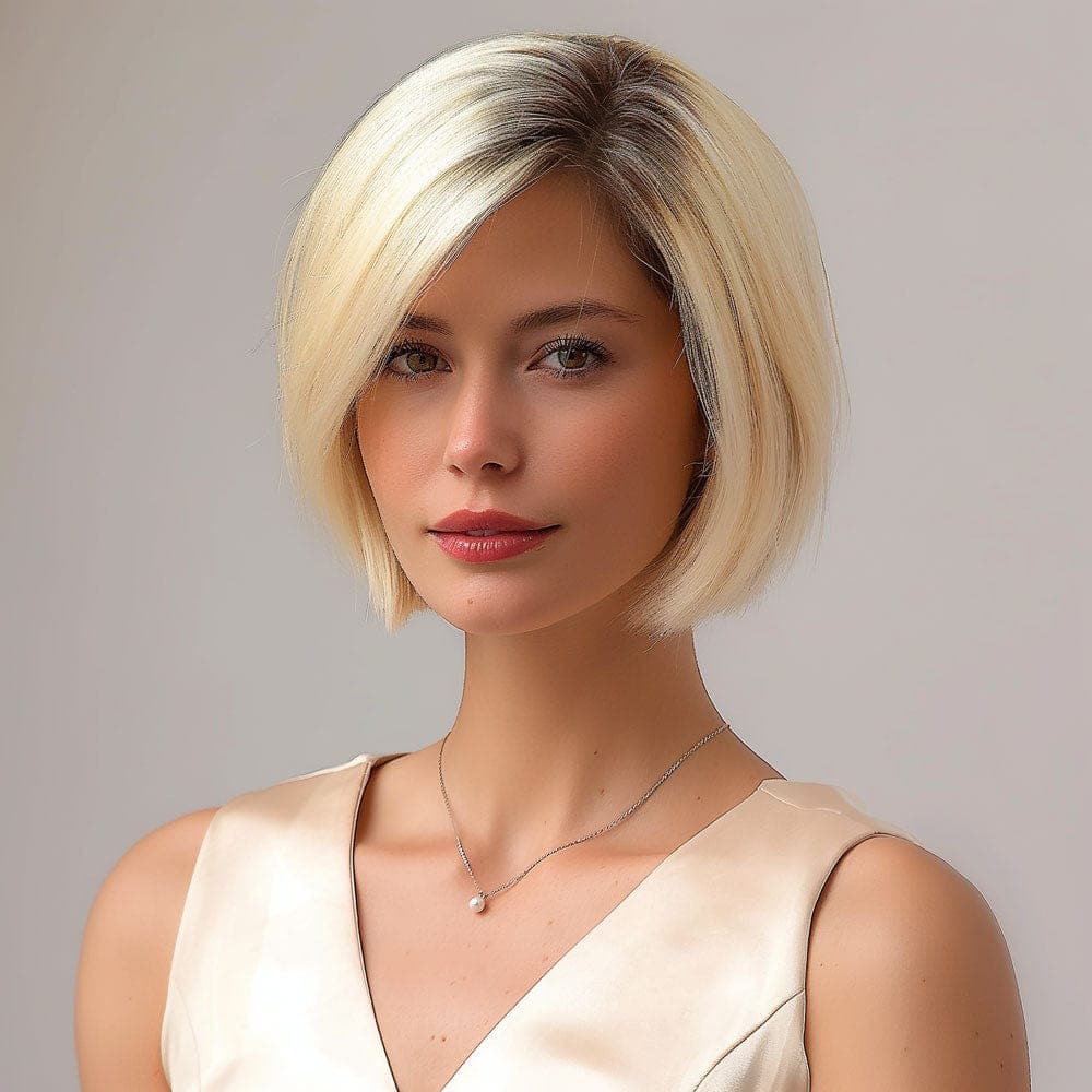 Perruque Naturelle Blonde Carré Court - Whitney