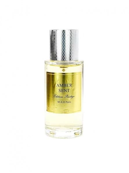 Amber Sent Edition Prestige â M.A.H, Parfum de Luxe Unisexe, Notes de Baie Rose, Bergamote, Ăpices et Ambre Gris