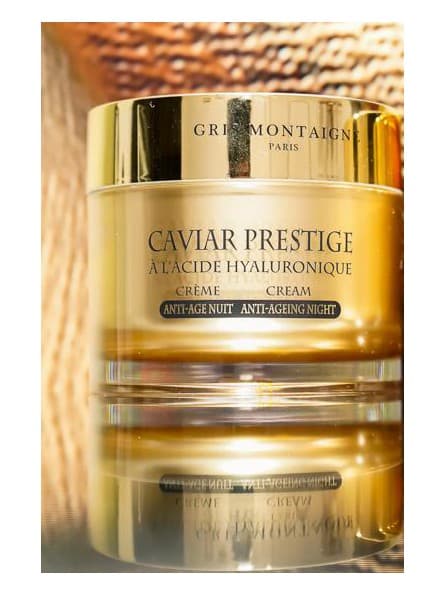 Caviar Prestige - Crème Anti-Age de Nuit à l’Acide Hyaluronique, Éclaircissant et Hydratant, Tous Types de Peaux