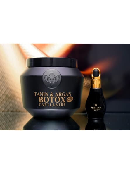 Gris Montaigne - Masque Botox & Sérum Capillaire Tanin et Argan, Réparation, Brillance, Tous Types de Cheveux