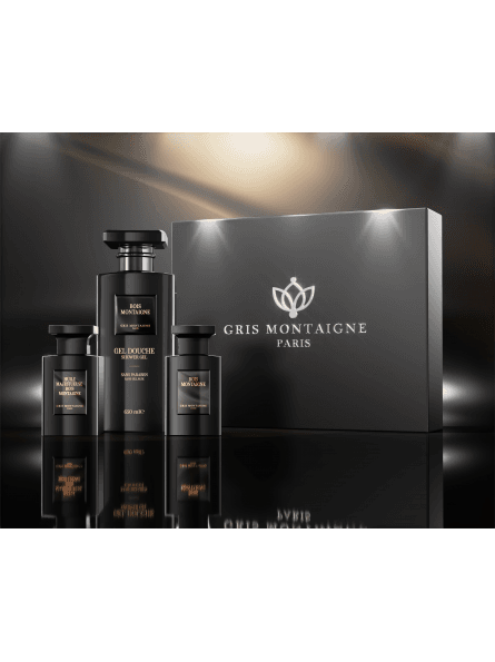 BOIS MONTAIGNE – Coffret Gris Montaigne Paris, Gel Douche et Huile Majestueuse