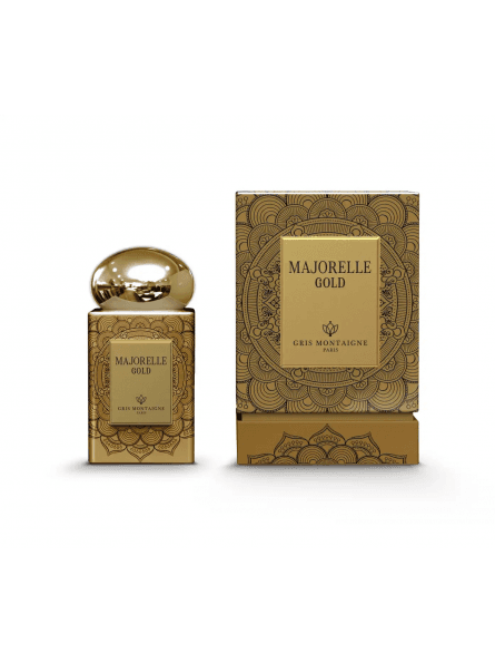 MAJORELLE GOLD – Parfume Gris Montaigne 75ML, Unisexe, Extrait de Parfum de Luxe