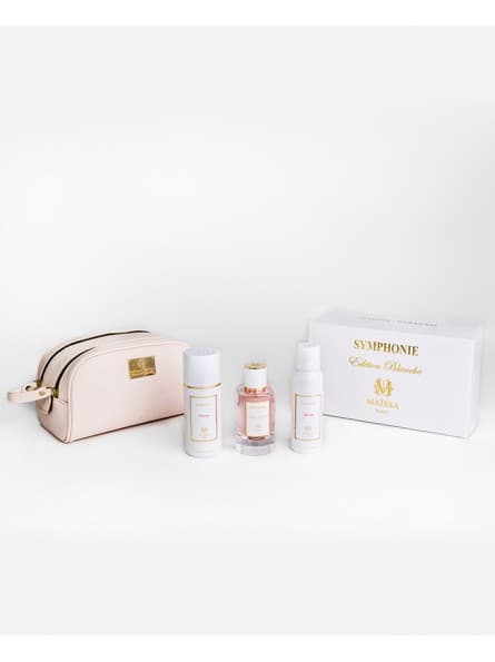 COFFRET TROUSSE HAUTE PARFUMERIE SYMPHONIE - Parfum, Déodorant, Gel Douche, Fabrication Française - Maissa