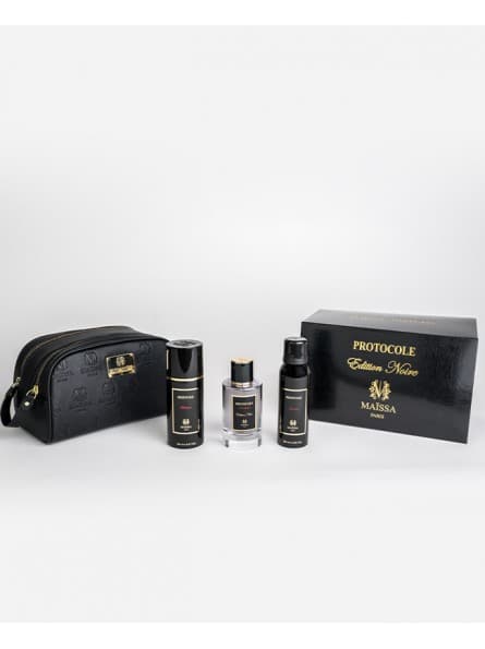 MAISSA PARFUMS - COFFRET HAUTE PARFUMERIE PROTOCOLE : Parfum 100ml, Déodorant 150ml, Gel Douche 100ml, Fabriqué en France