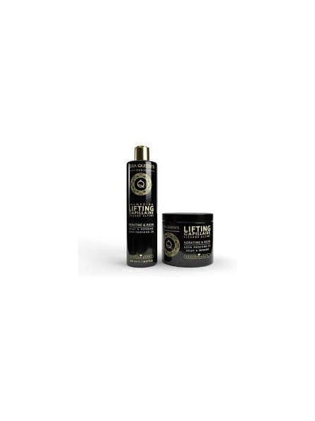 Kera Queen - Pack Soin Botox : Masque 500ml + Shampoing 500ml Kératine & Ricin, Sans Sulfate ni ParabÚne