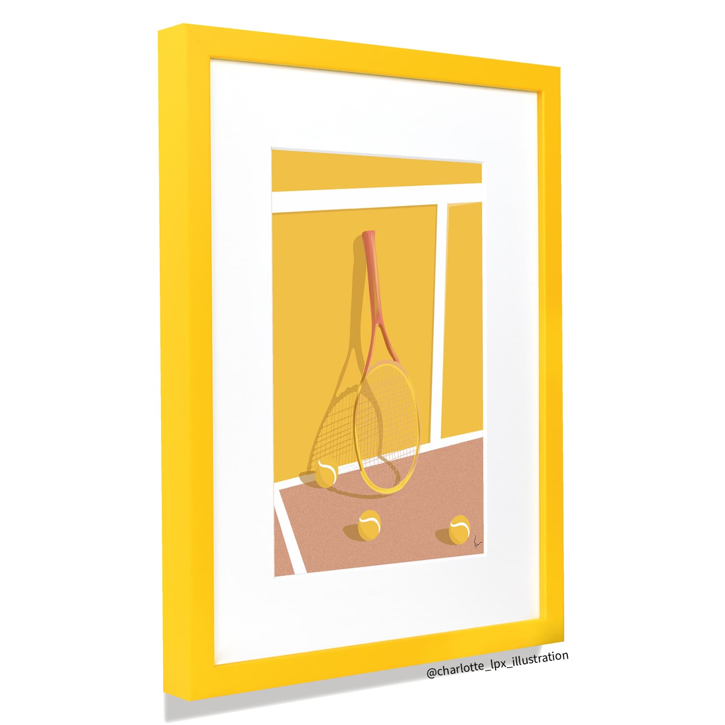 Cadre Jaune/Orange Cobalt 60x80cm
