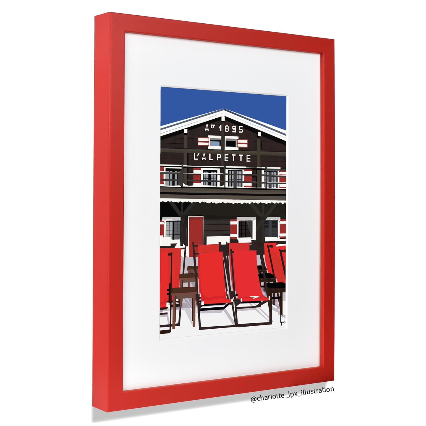 Cadre Rouge Vermeil 21x29.7cm