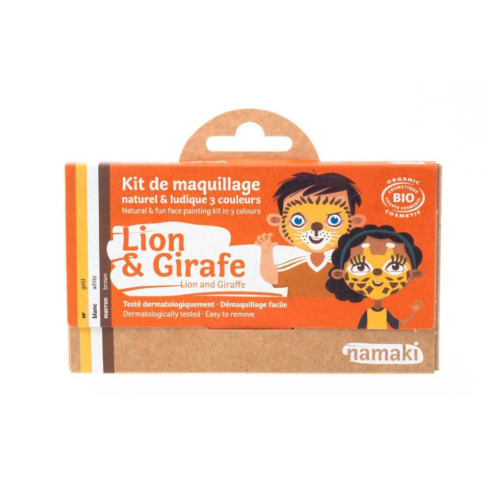 Kit de maquillage BIO 3 couleurs "Lion & Girafe"