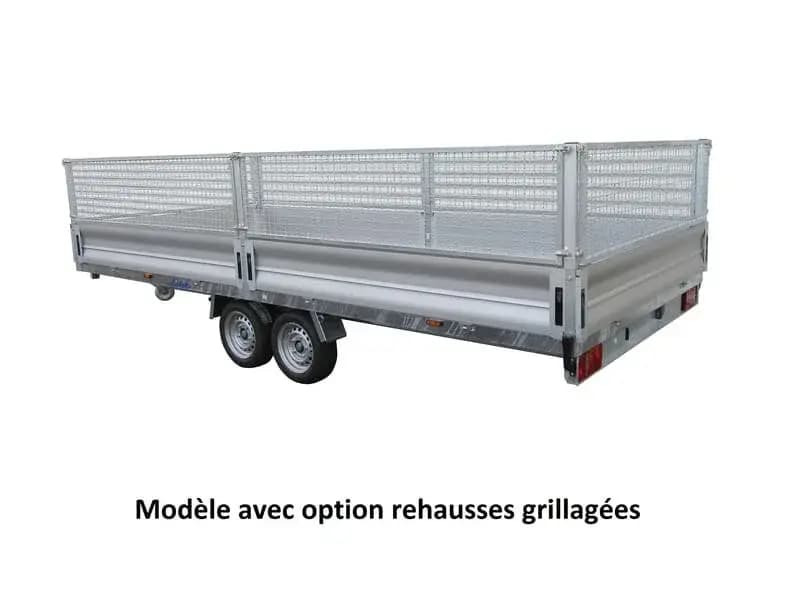 Remorque plateau 32660 Lider 2 essieux – Roues dessous – 5 m – 3500 Kg