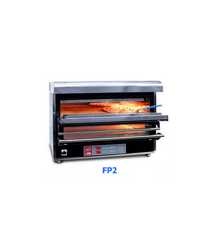 Four à pizza électrique hotte intégrée 2x2 pizzas 2 chambre