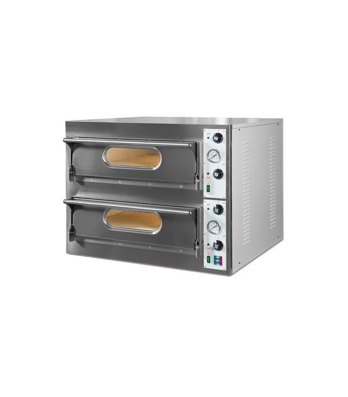 Four à pizza électrique 2 chambres diamètre 36 cm - Restoitalia - 2 chambres, dimension (LxPxH): 720x1080x140 mm (x2) - Sans support