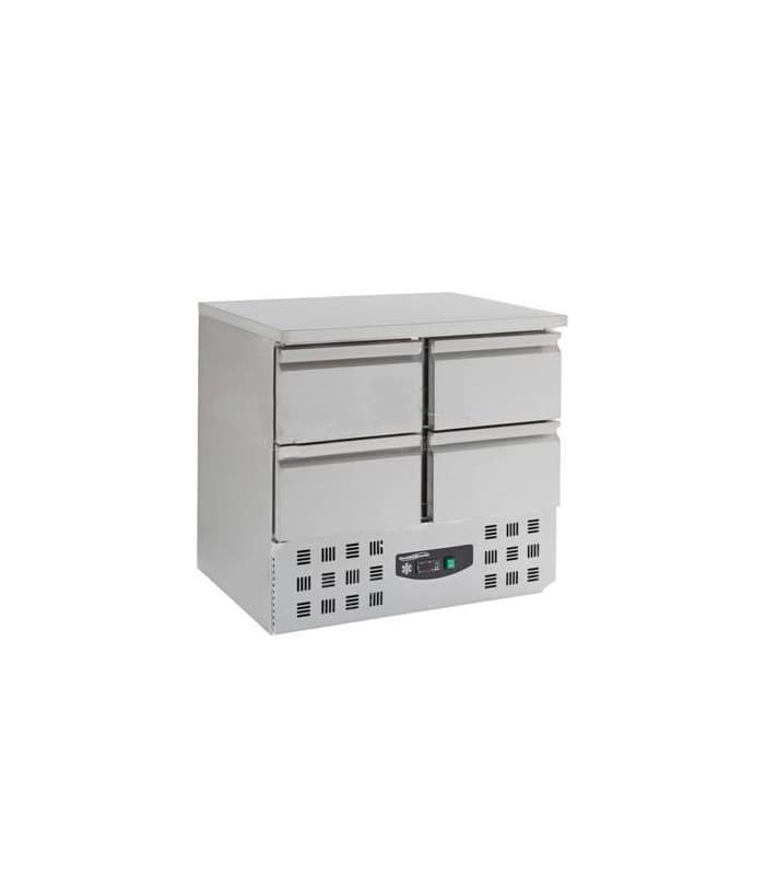 Meuble horizontal inox réfrigéré 4 tiroirs - Skyrainbow