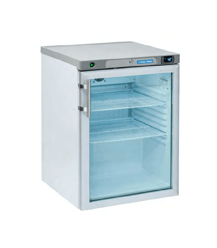 Mini armoire réfrigérée positive à porte vitrée ou pleine 170 Litres - Vitrée - Blanche