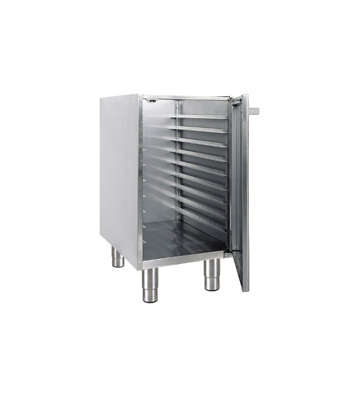 Meuble plaques pâtissières avec glissières et porte - Equipement pro - 1 porte battante (1x8 niveaux)