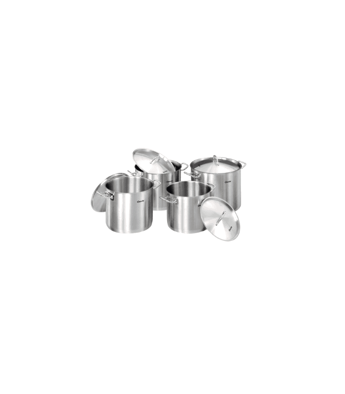 Lot de 4 marmites avec couvercle en inox