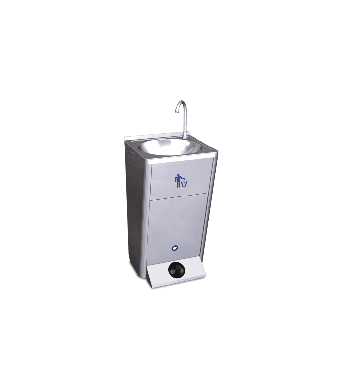 Lave-mains autonomes avec poubelle intégrée - Oui