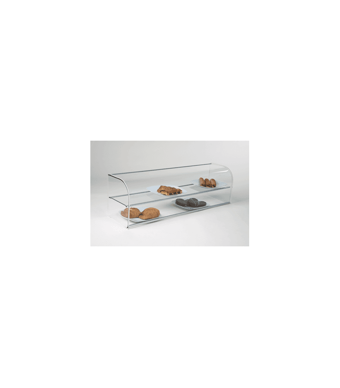 Vitrine neutre courbé - matériel cuisine pro