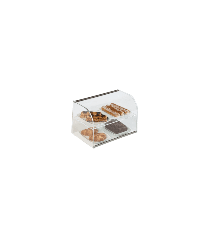 Vitrine neutre courbé - matériel cuisine pro
