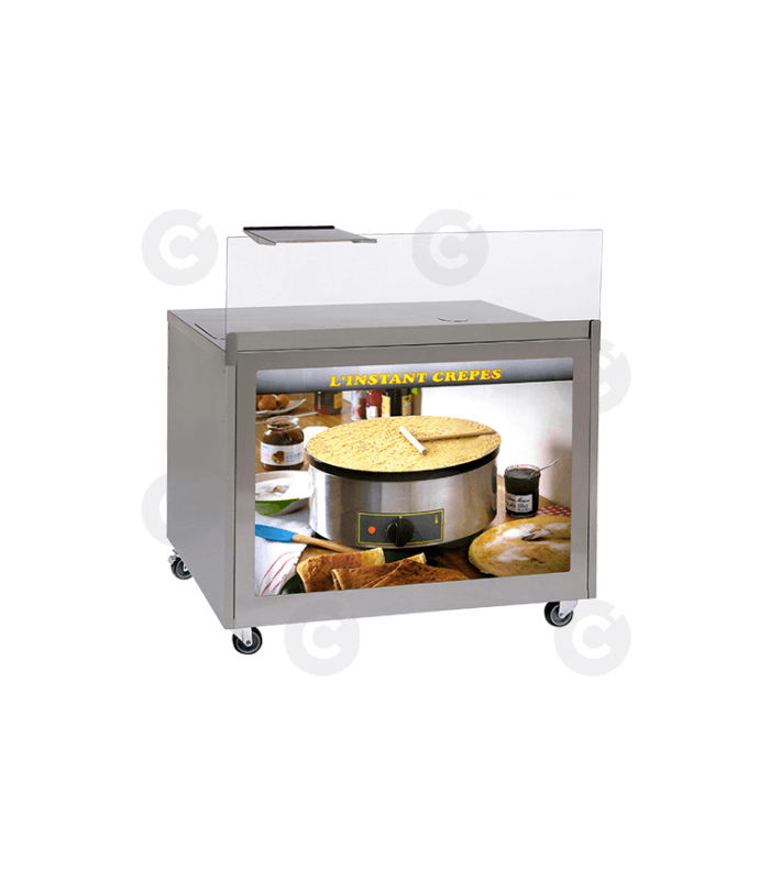 stand à crêpes sur roulette, vente à emporter