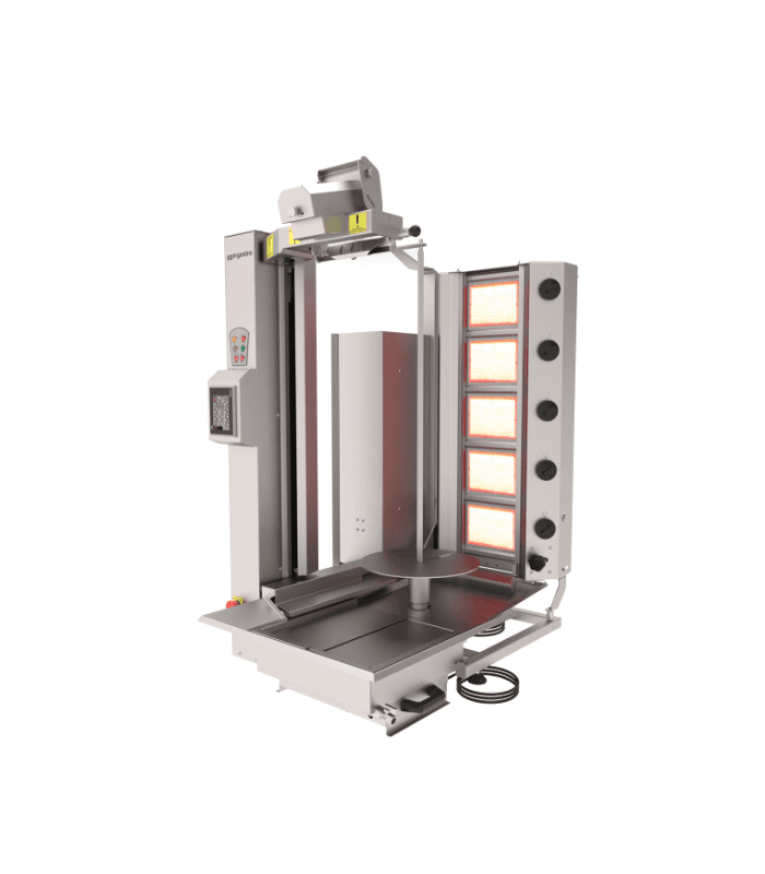 Robot kebab GAZ automatisé de 95 à 120kg de viandes - Promoshop - 95 kg de viandes