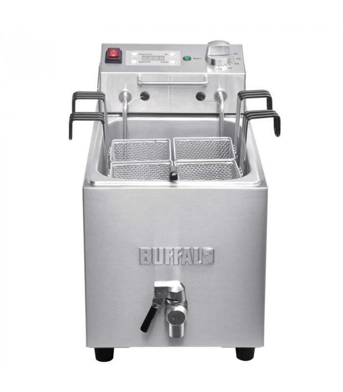 Cuiseur à pâtes 8L avec 4 paniers avec minuterie et robinet de vidange