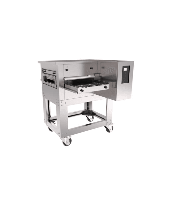 Four à pizza convoyeur à gaz avec tunnel ventilé - 80 pizzas