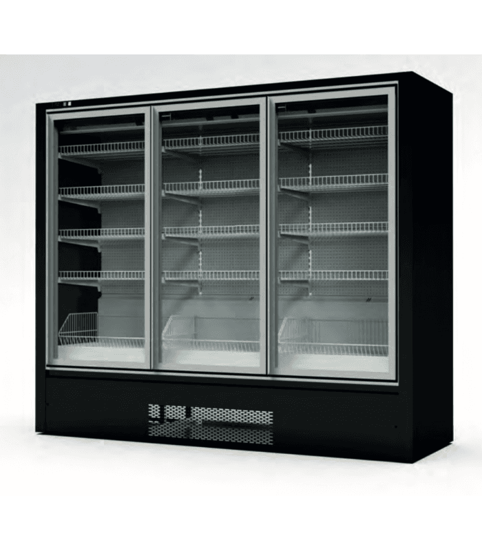Vitrine réfrigérée murale pour surgelés avec 2 ou 3 portes - 3 portes