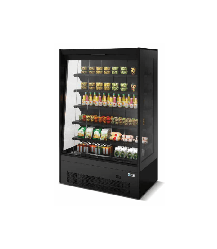 Vitrine murale avec système de déflecteur mobile avec ouverture « à la demande » - 2000mm