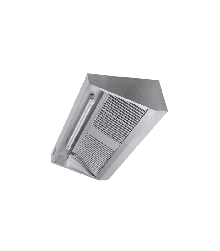 Hotte murale dynamique avec moteur, variateur, filtres et éclairage de différentes tailles - 140cm