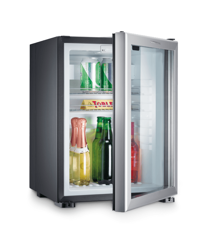 ini bar silencieux Dometic 30 ou 40 litres, coloris gris anthracite - 30 litres porte vitrée