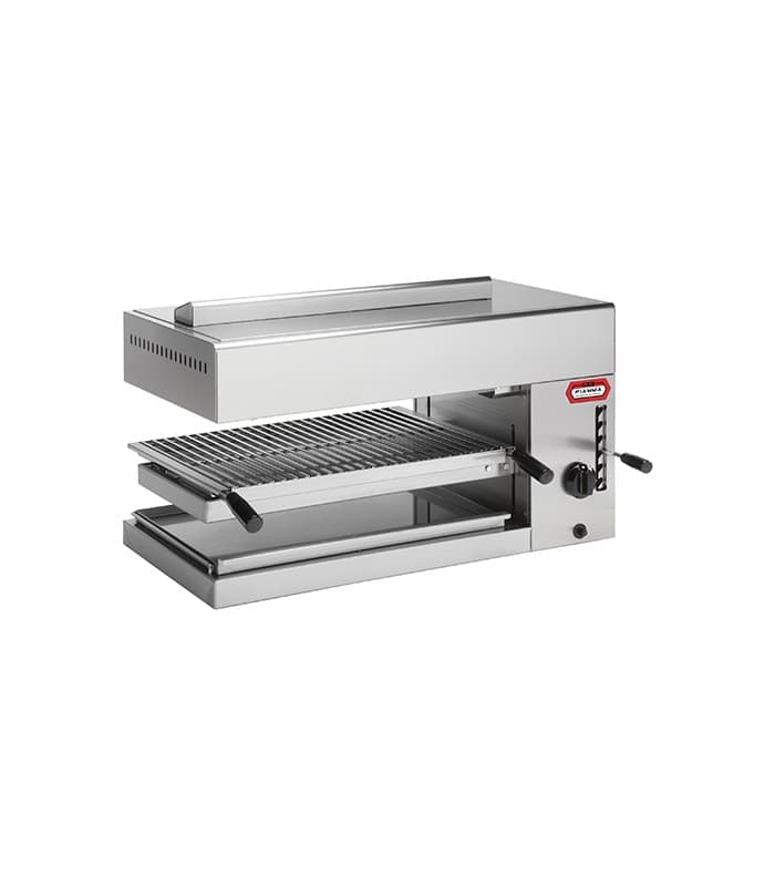 Salamandre professionnelle à gaz plaque de cuisson supérieure mobile