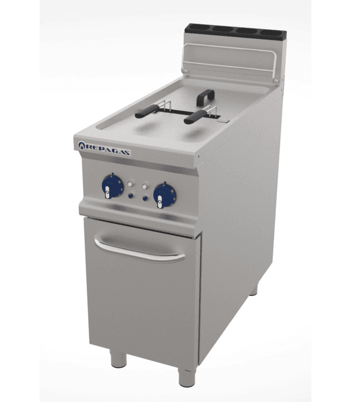 Friteuse électrique sur coffre 2 paniers indépendants de 8 L