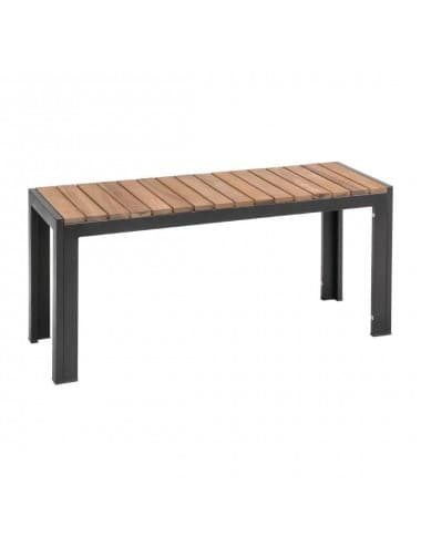 Bancs industriels en acier et acacia Bolero 100cm (Lot de 2)