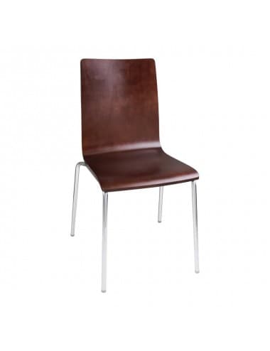 Chaises intérieures avec placage hêtre marron foncé Bolero (Lot de 4)