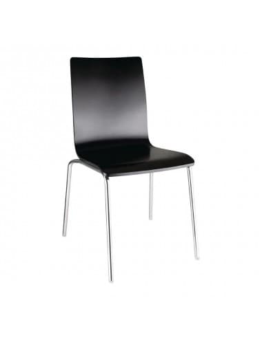 Chaises intérieures avec placage hêtre noir Bolero (Lot de 4)