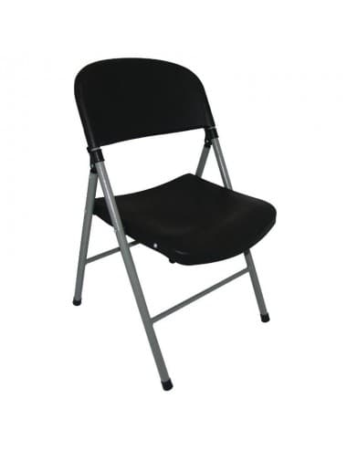 Chaises pliantes Bolero noires et grises